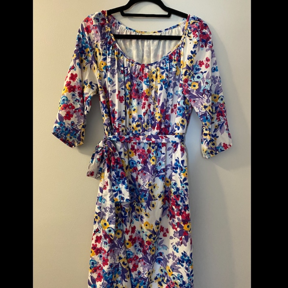 Floral Bright Colored Dress, Easter, Spring